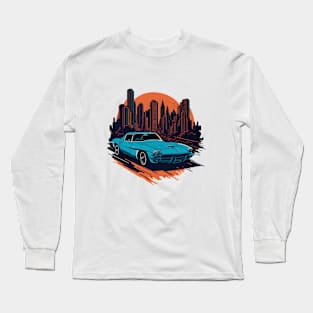 Chevrolet Corvette C7 Vintage Car Art Long Sleeve T-Shirt